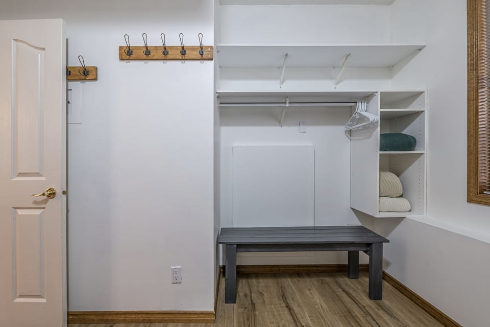 Bunk Room with Lots of Space to Hang Gear 