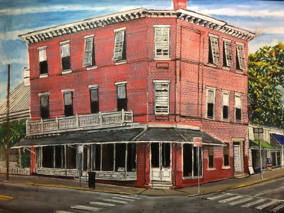 Historic Red Brick Building Art