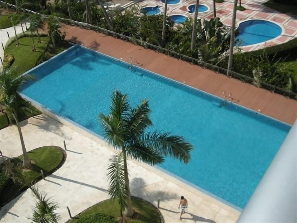 Outdoor section of indoor/outdoor pool (View from front balcony)