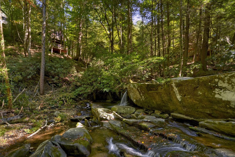 Beautiful Waterfall into Creek