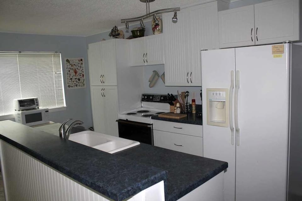 New counter tops and cabinets.