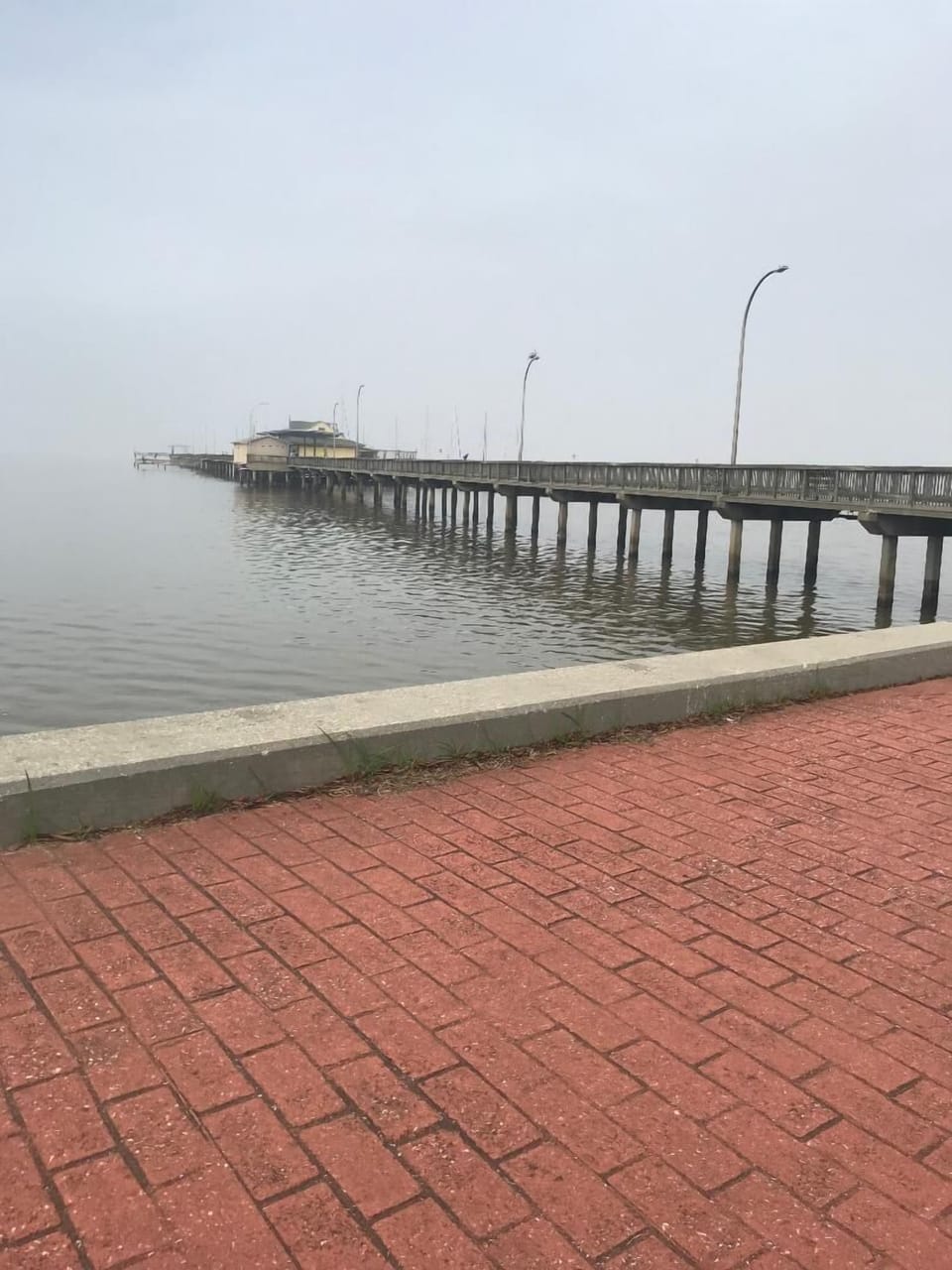 Picture of The Big Pier(taken by my little girl). Foggy that day.