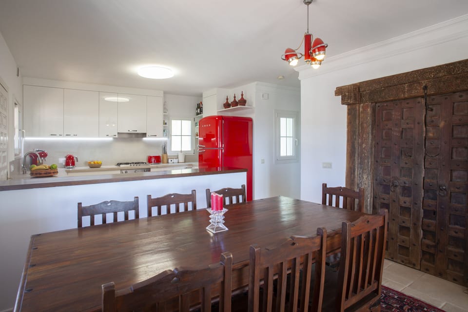 Dining area with the new kitchen