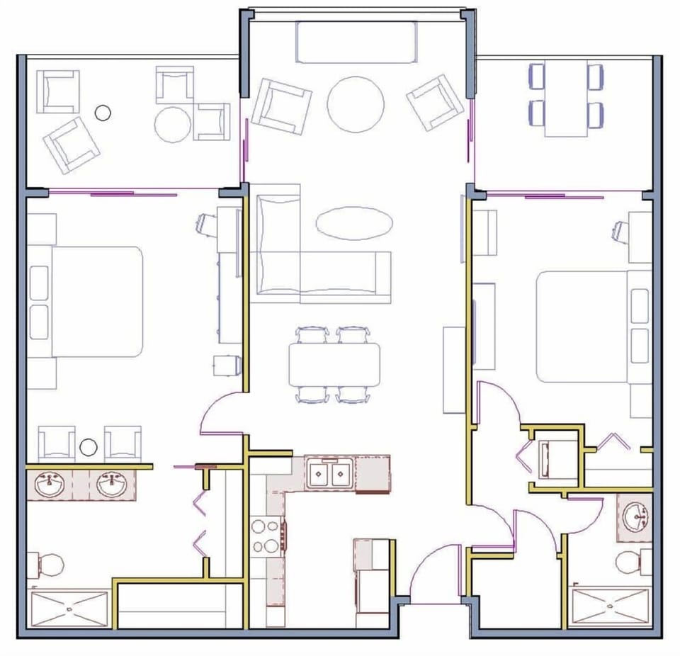 Two King Bedroom suites each have a balcony overlooking the sea