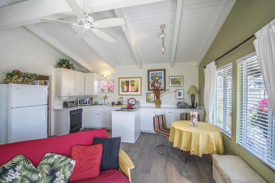 great room facing the dining area and kitchen.