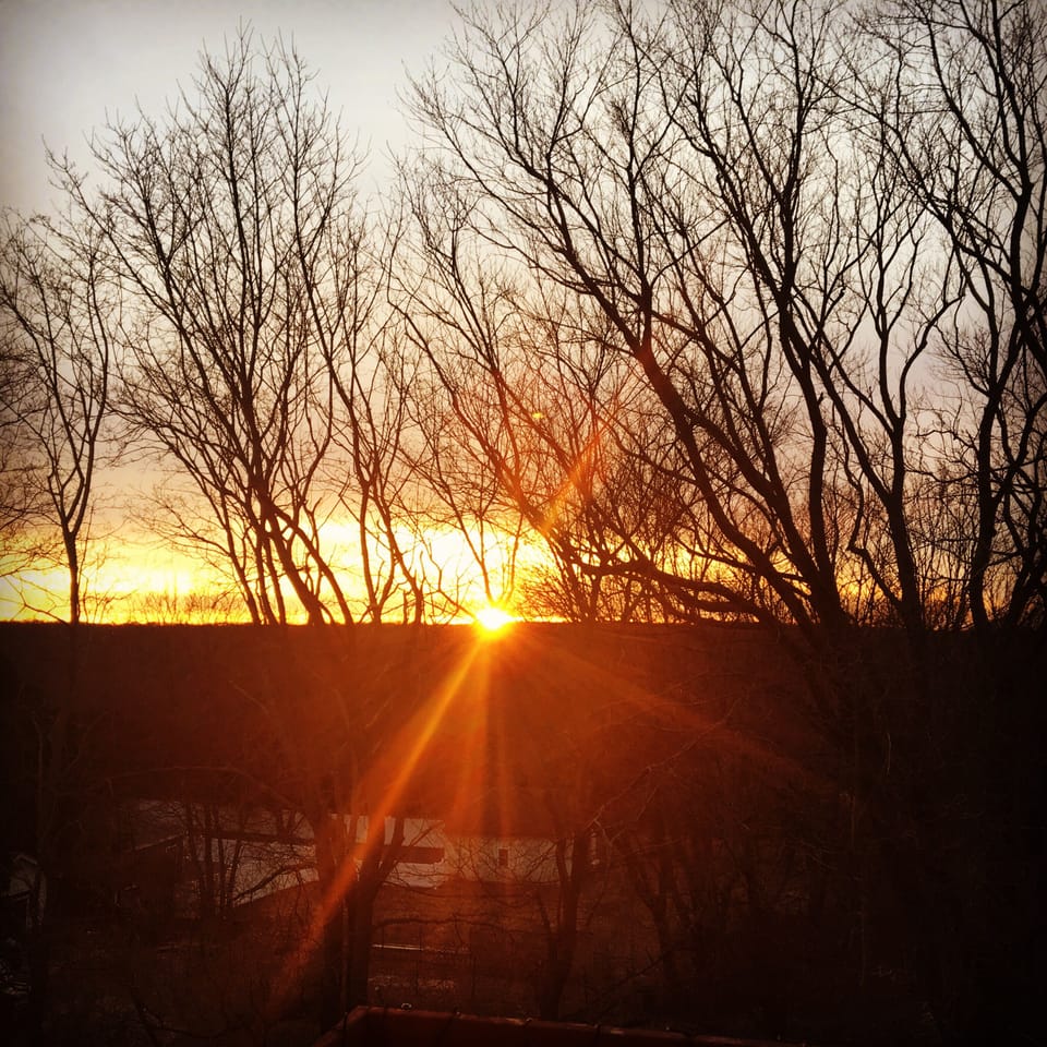 Sunsets from the apartment deck are spectacular 
