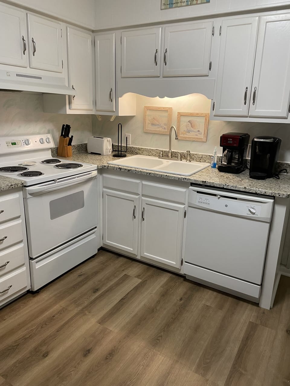 New lighting and backsplash installed