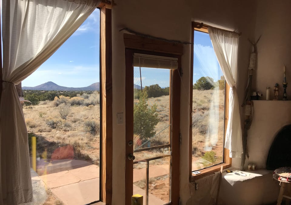 The view outside from the living room
