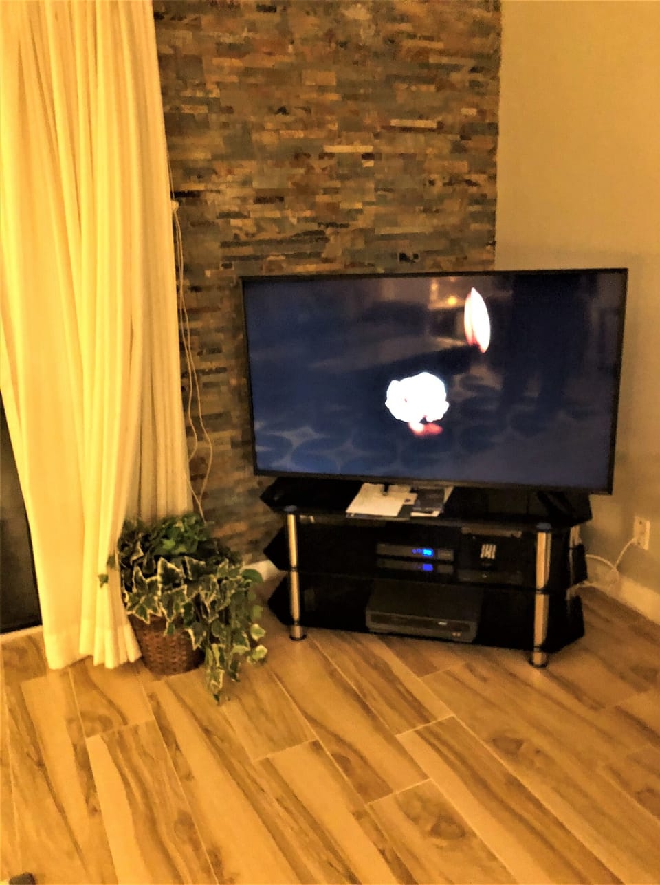 55" 4K HD TV.  Now with JBL Soundbar and sub woofer.  Enjoy.