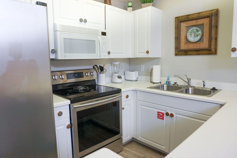 Kitchen with nice stainless steel appliances 