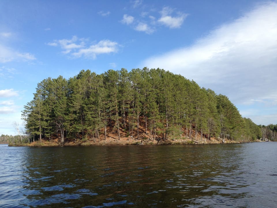 A partial lake view of our private 657 foot peninsula 