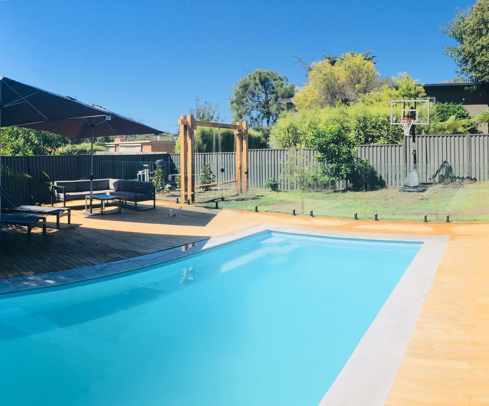 Swim Swing & Shoot. Backyard has had the full make over with a brand new pool.