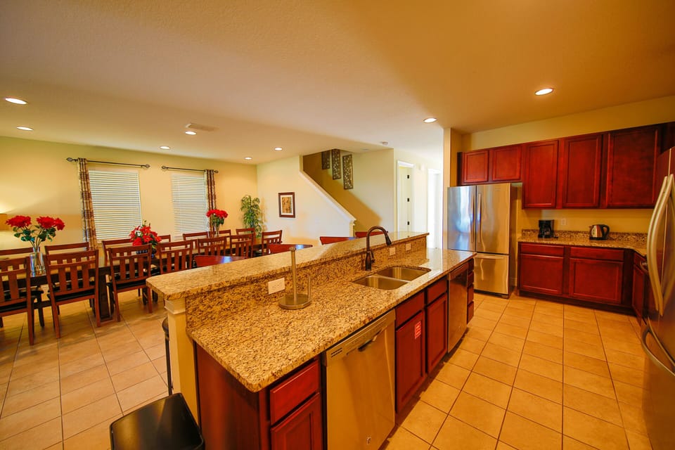 Fully equipped kitchen with 2 fridge and 2 dishwashers