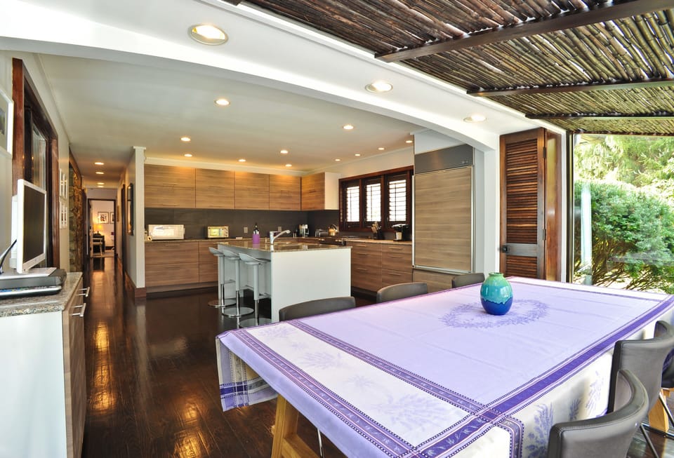 Eat-In Kitchen - Dining Under Bamboo Sun Room