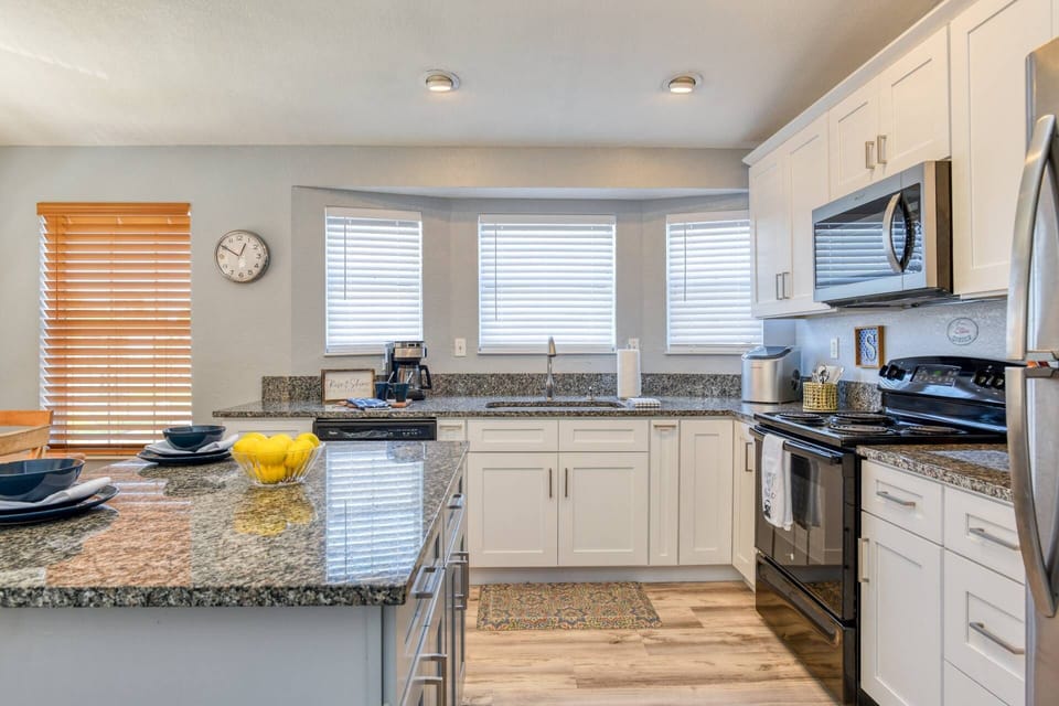 The kitchen is fully stocked with what you need to cook "at home."