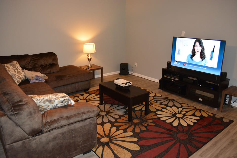 Family room 4K TV with 5.1 Dolby audio system