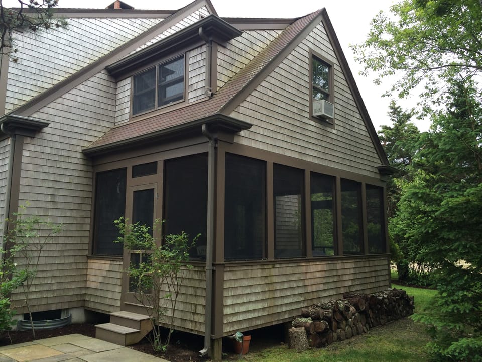 SCREENED PORCH WITH OFFICE ABOVE