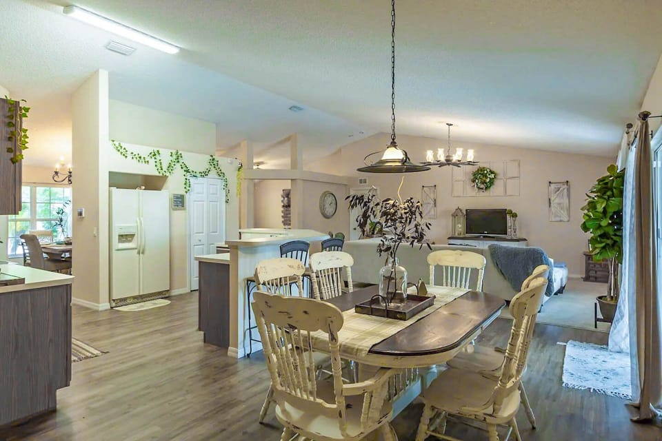 Open concept kitchen and living room