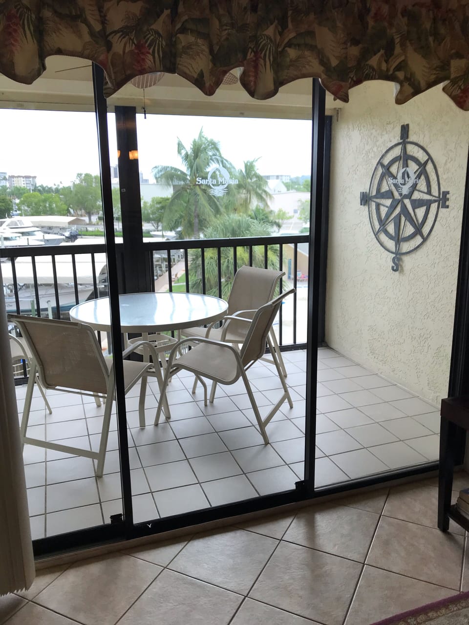 Great views of the marina and the pool.