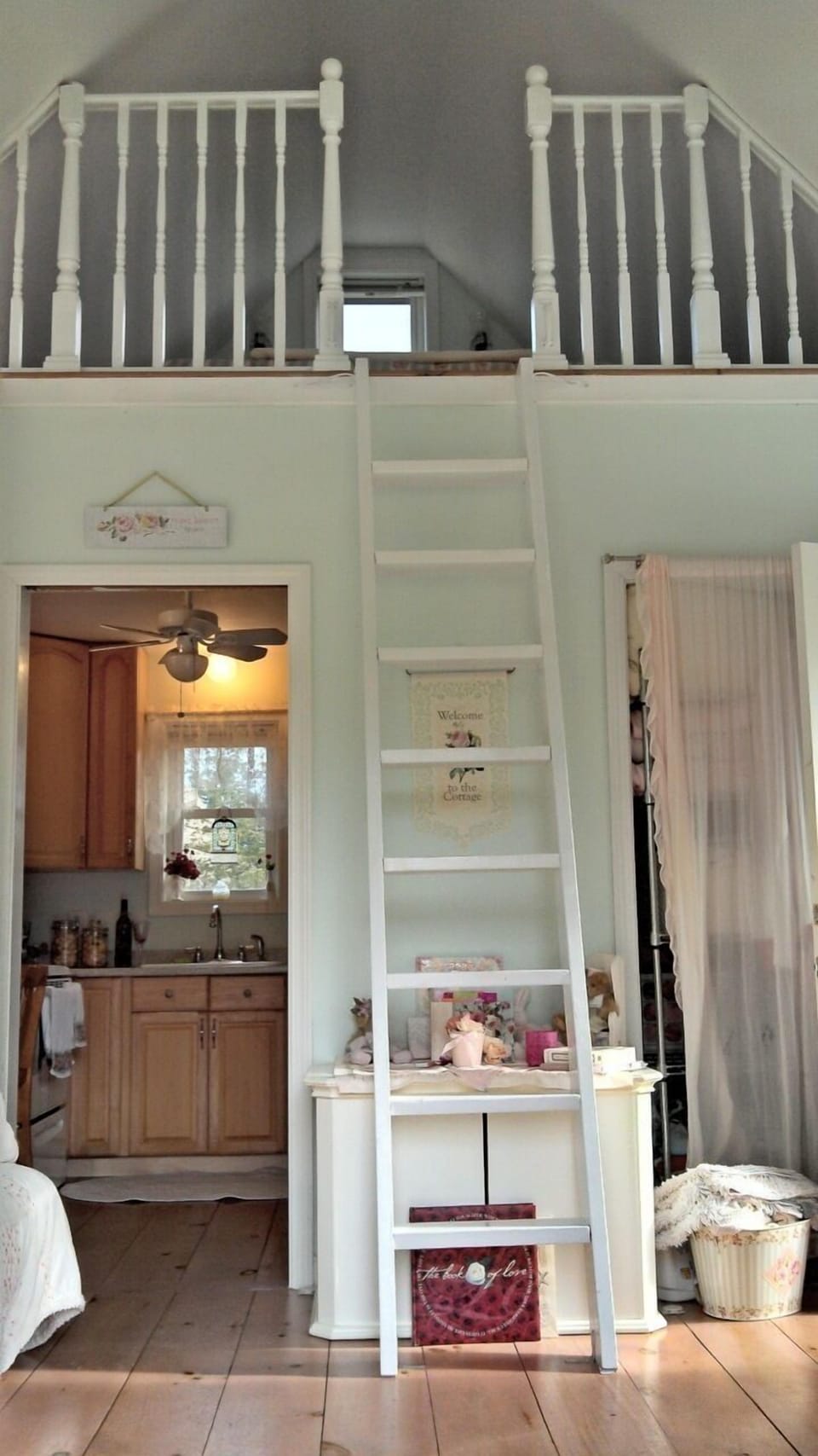 Access to loft via attached ladder