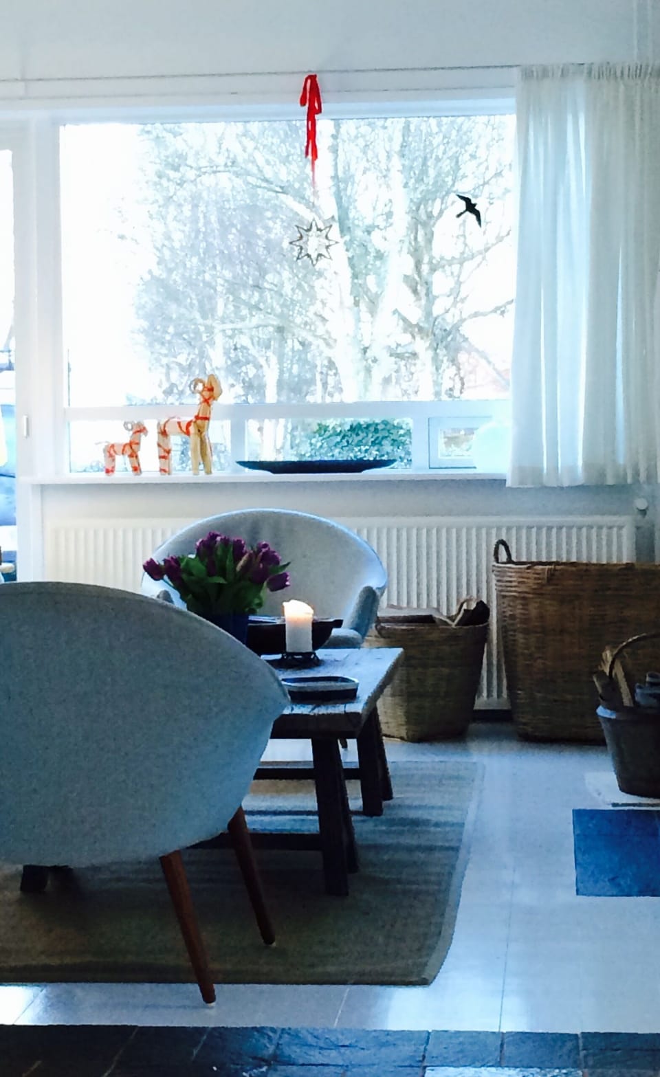 Living room detail at Christmas