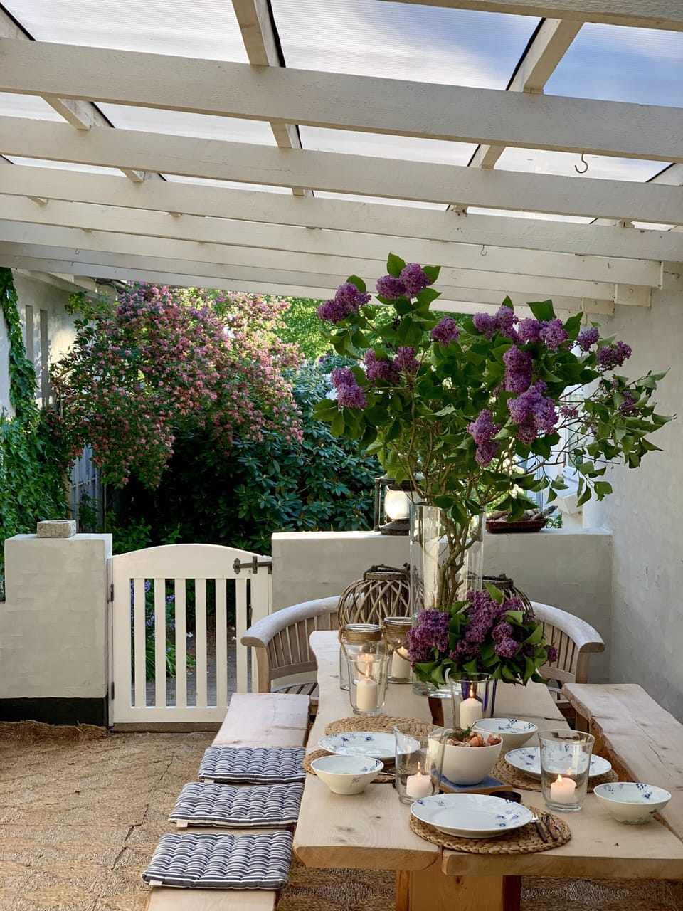 Patio ready for lunch