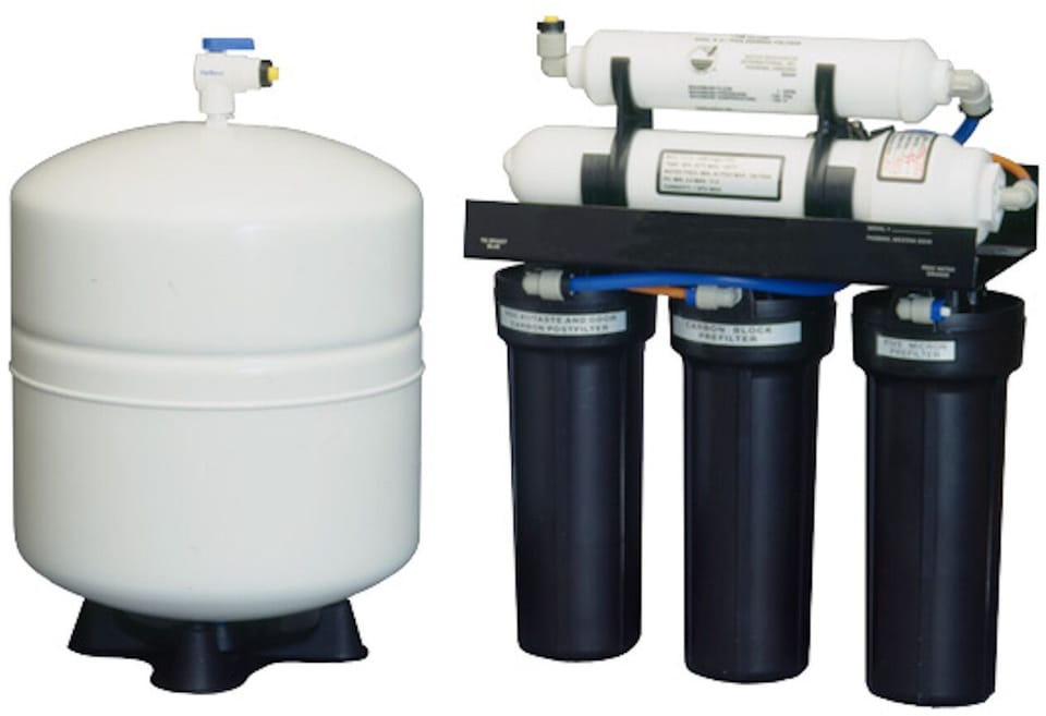 RO on property if you forget the water bottles.  Removes 99% of the impurities.