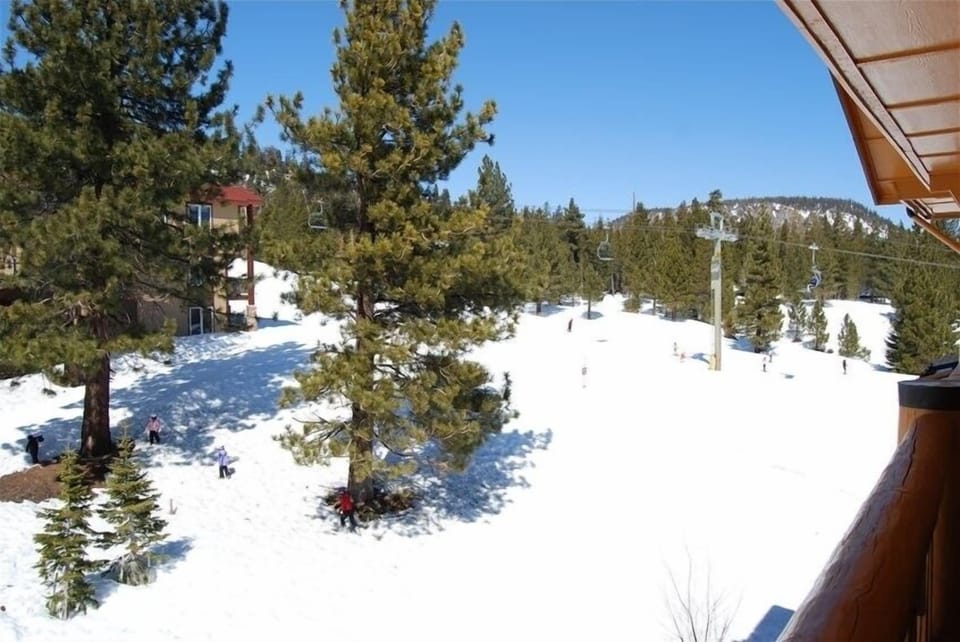 View of chair lift from balcony- so close you can touch it ( almost)