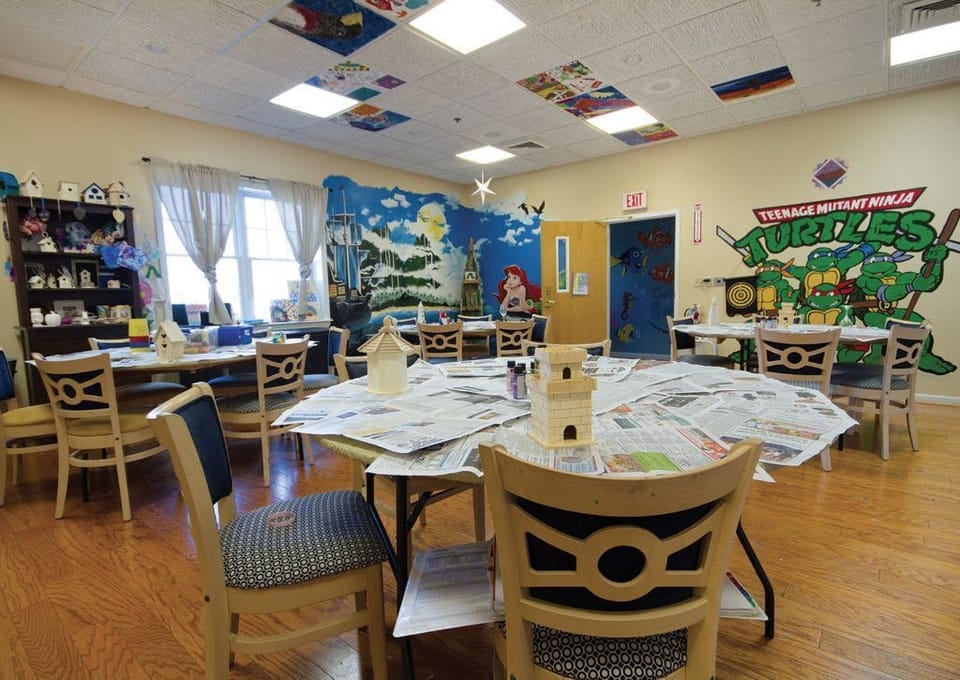 Crafts area for kids.