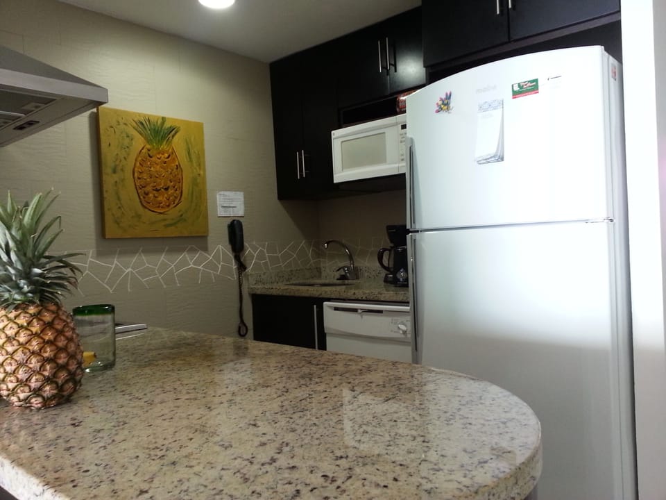 Fully stocked renovated kitchen