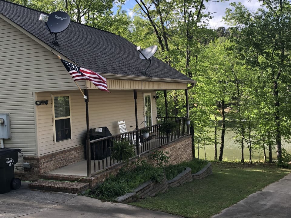 Deck and private boat ramp