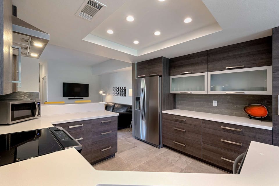 Contemporary modern kitchen with all new appliances