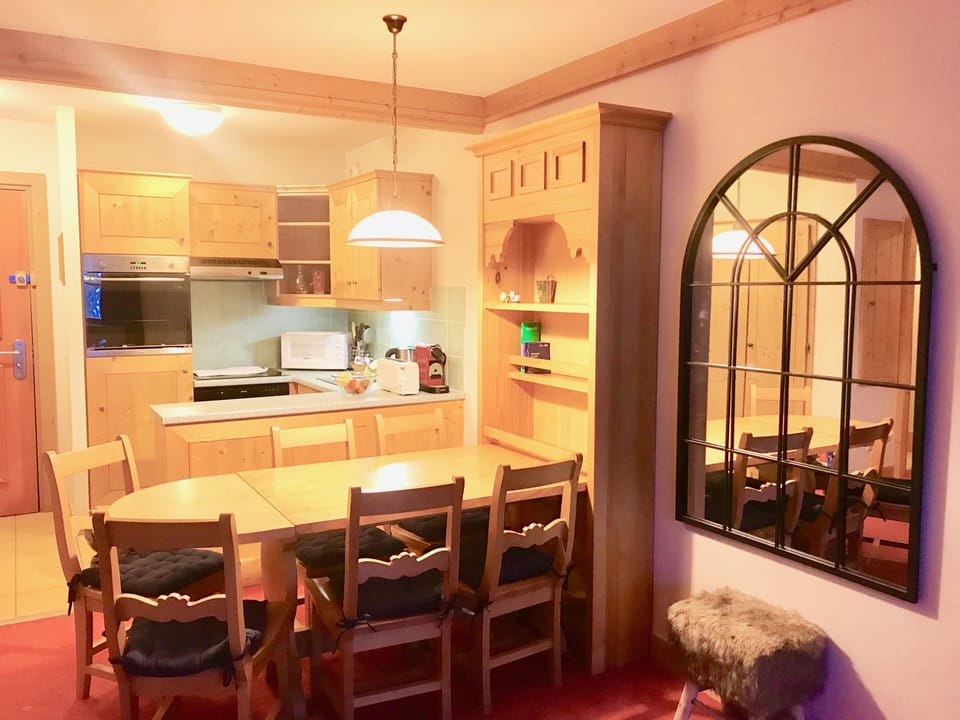 Dining area and kitchen