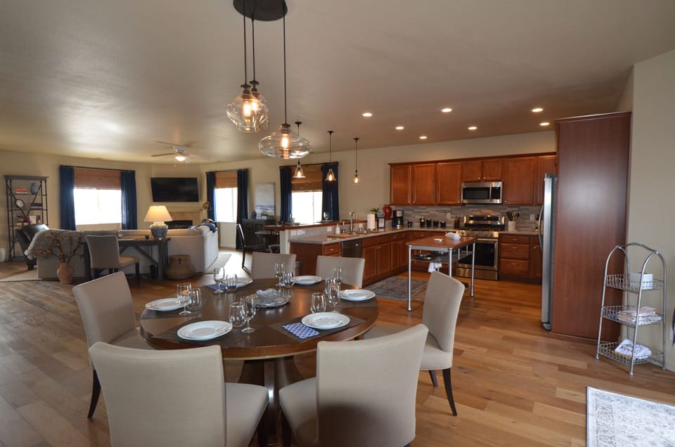 Dining looking into living room.