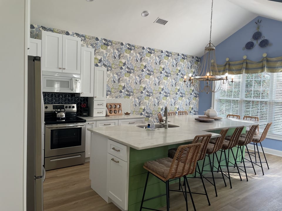 Main Kitchen Seats 12 around Island