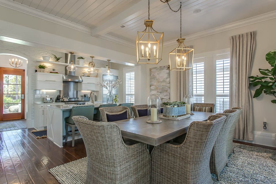 Gracious spaces with indoor and out door dining options.
