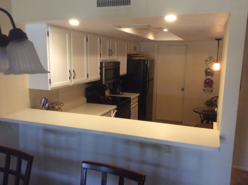 Kitchen from dining area