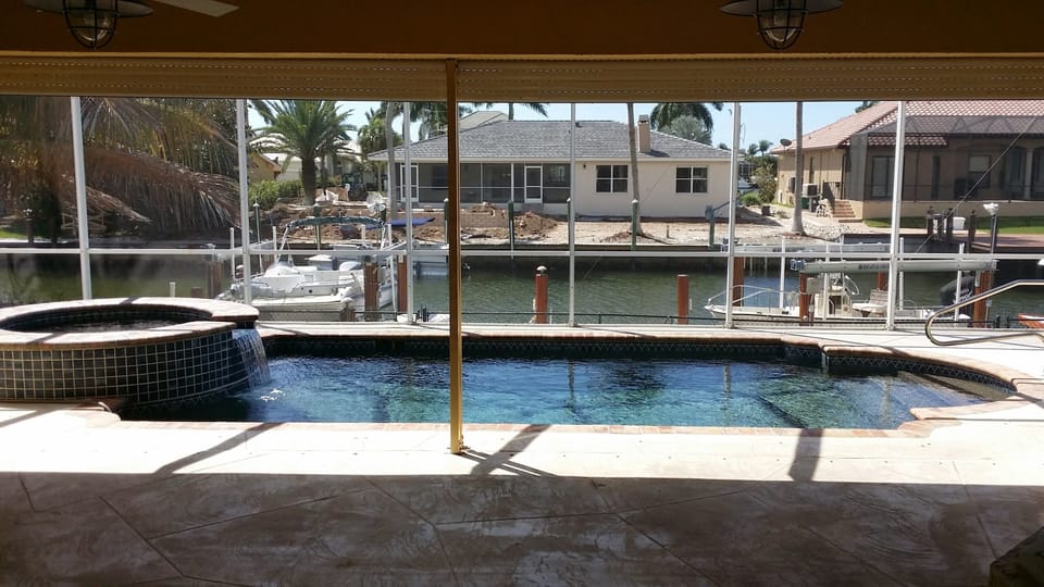 Pool View from Inside the House