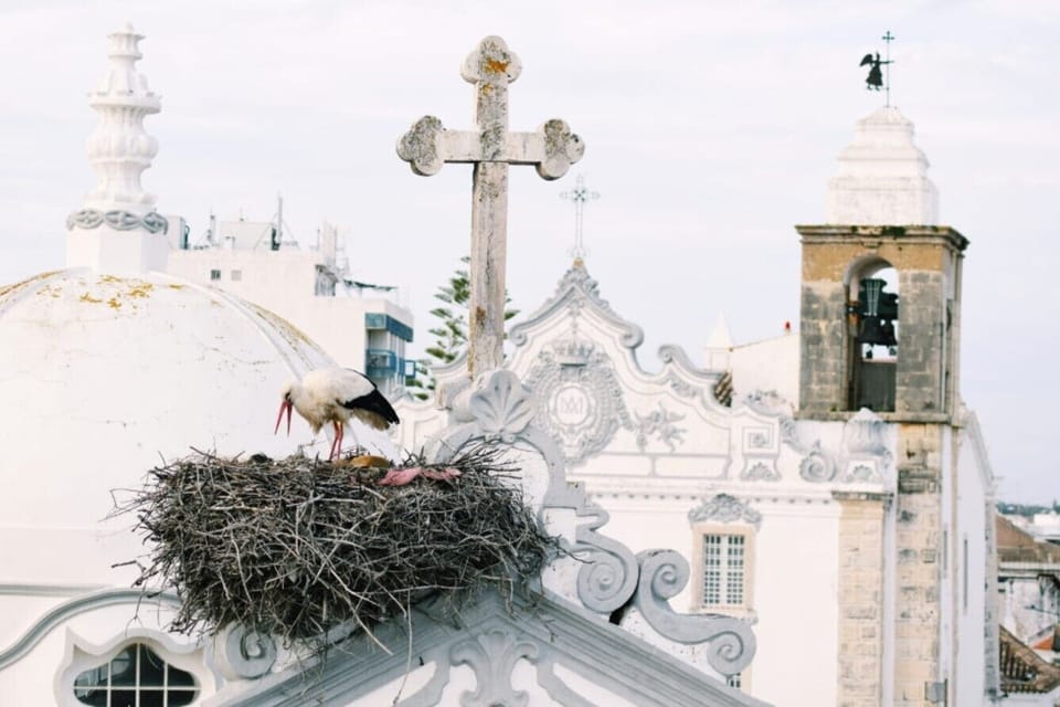 Stork on Olhao church