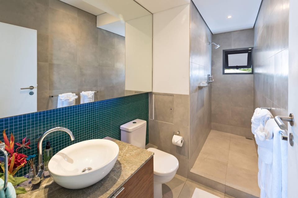 Bathroom in hall.