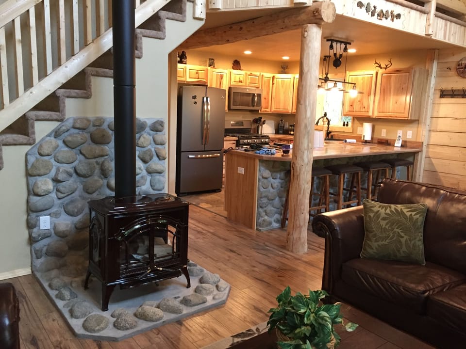 A great place to relax and fire up the wood stove on chilly Alaska nights