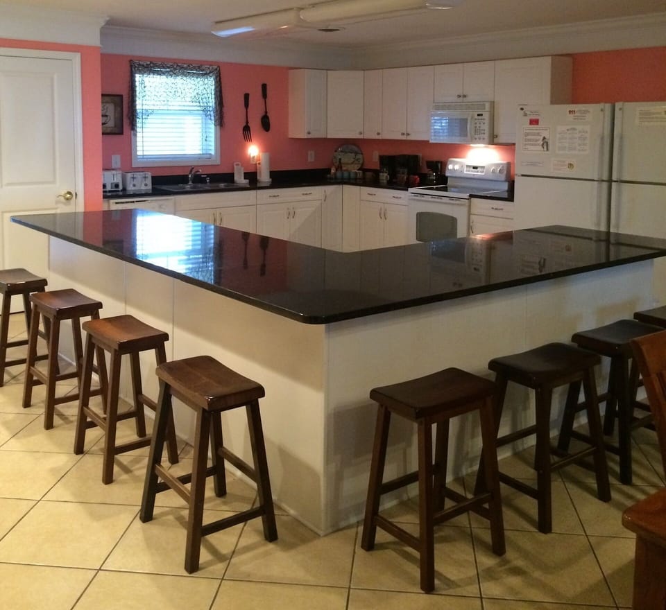 Large kitchen with two refrigerators!