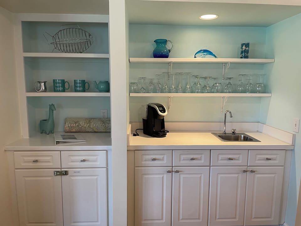 Wet bar in living room
