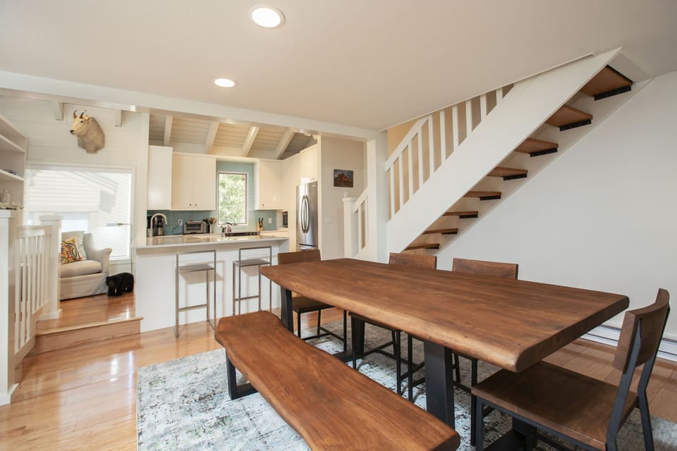 Living, kitchen and Dinning room on second level. 
