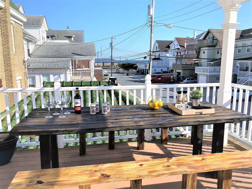 Grill, seating for 12-18, 
prep bar, ocean views, and good times!