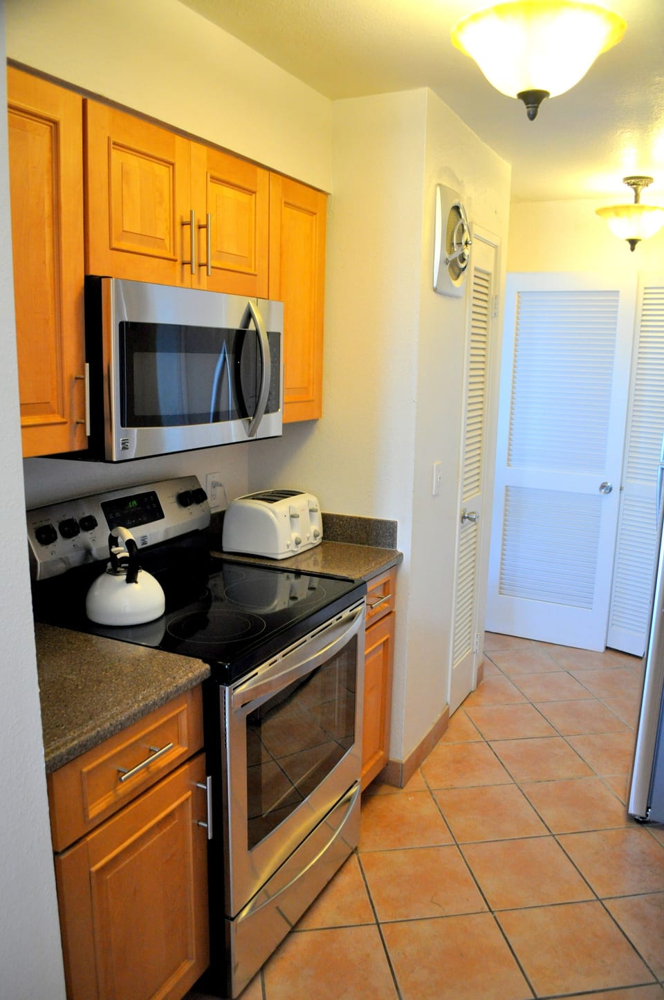 new stainless steel stove and microwave
