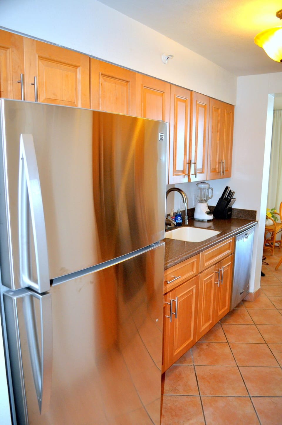 new stainless steel refrigerator and dishwasher
