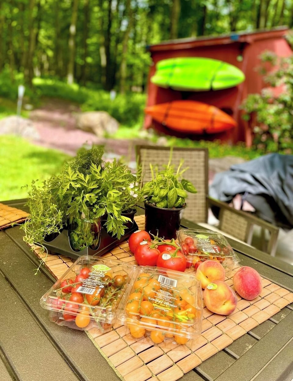 Fresh produce from nearby Amish market and our favorite Wegmans