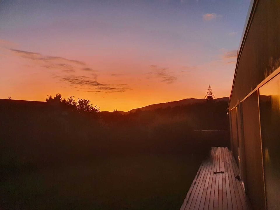 View to the hills to the east at dawn
