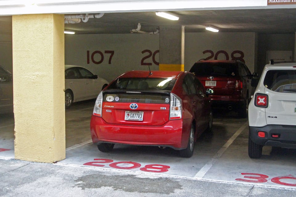 208- You will park here one car behind the other